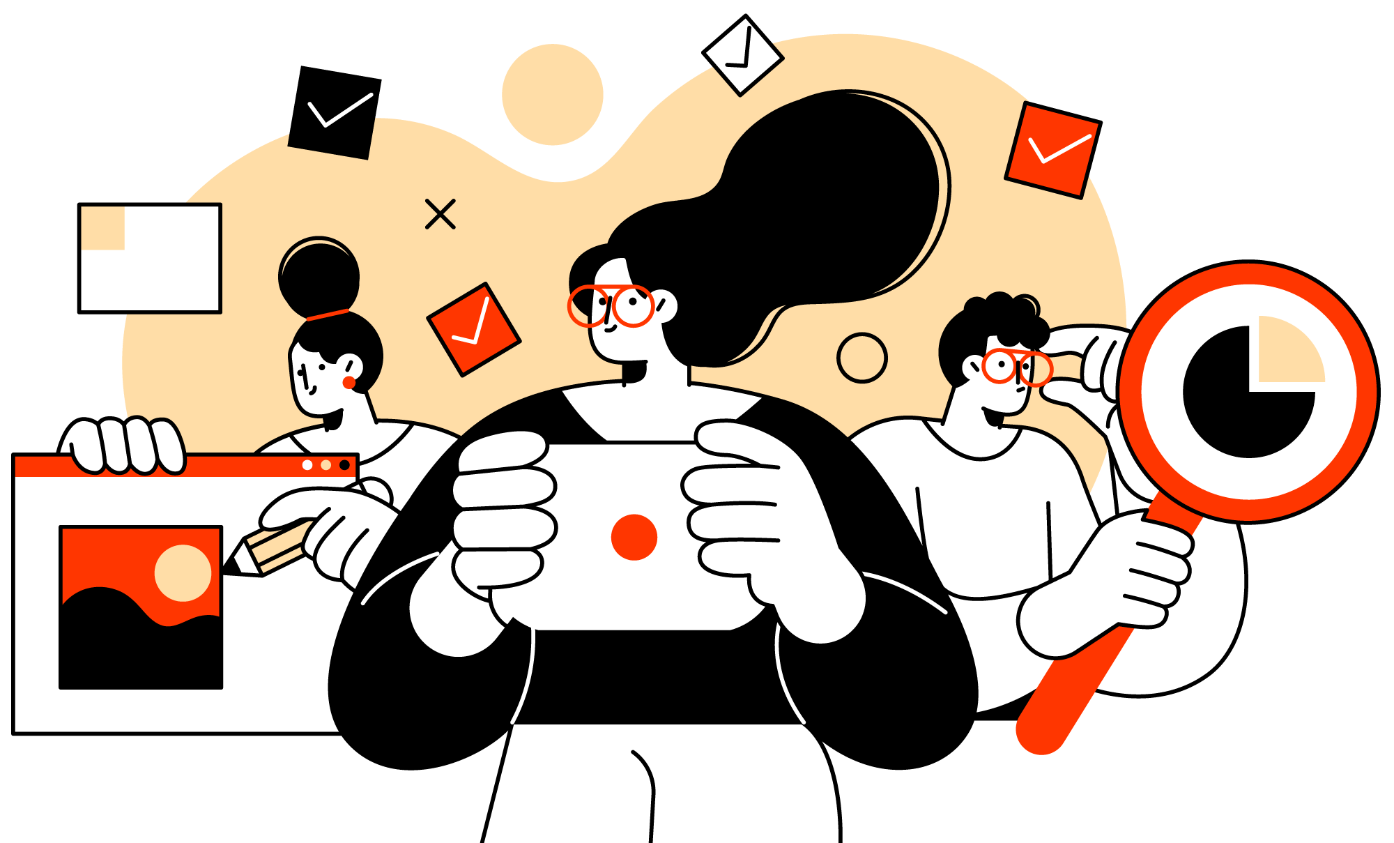 Digital branding portfolio illustration